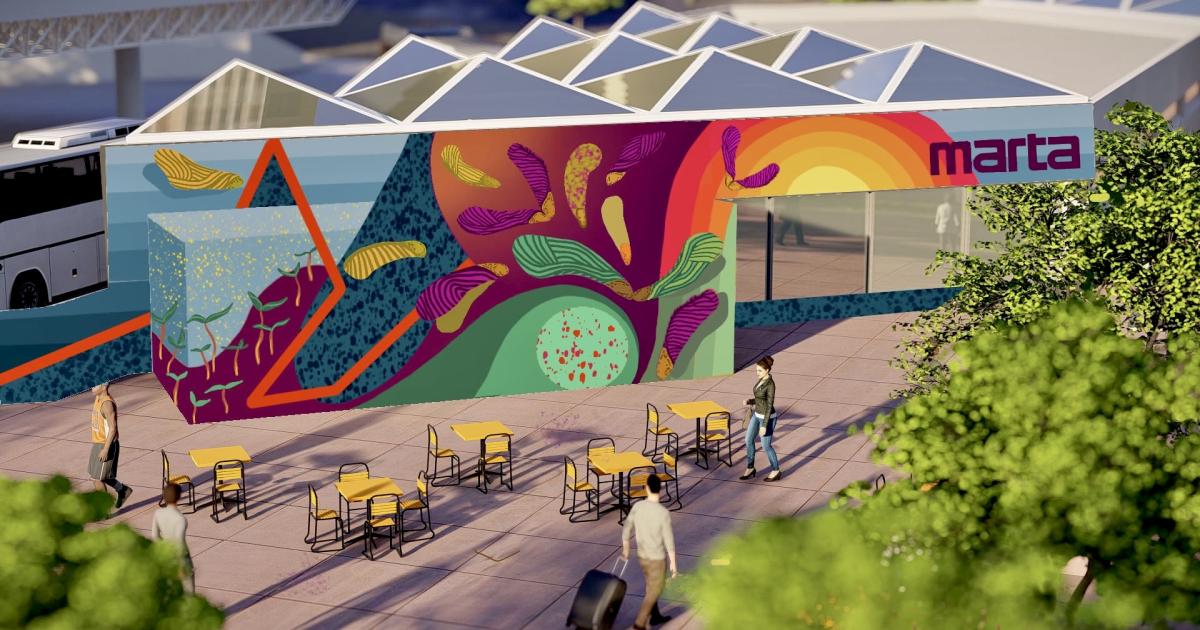 Artful, communal Midtown space bound for MARTA station | Urbanize